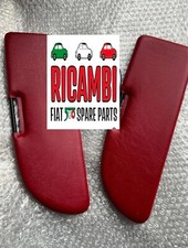 CLASSIC FIAT 500 F L R 600 126 SUN VISOR RED COLOUR SET NEW