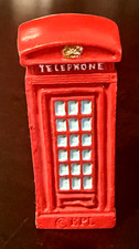 Vintage Red British Telephone Booth K6 Miniature London Phone Box Collectible