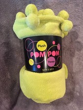 Lime Green Pom Pom Throw