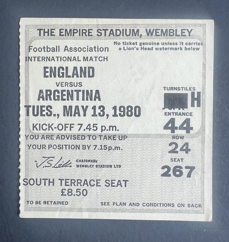 England argentina 05 80 - argentina, 13/05/80