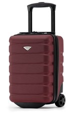 Flight Knight Cabin Luggage Hard Shell Suitcase Maroon 40x25x20cm