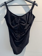 Maryan Mehlhorn Women's Black Swimsuit With Front Satin Braid Size 12