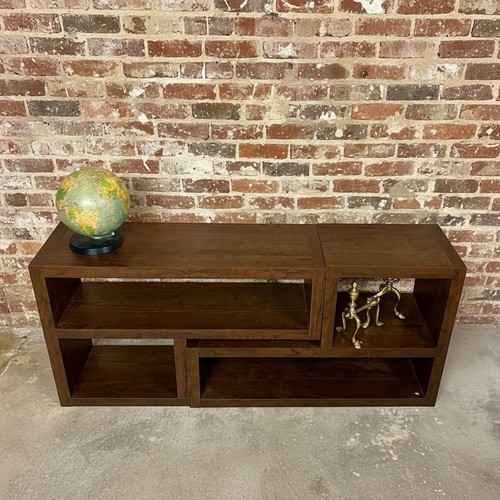 Dark wood modular shelf - wood,