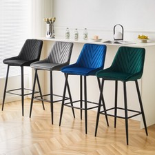 2X Modern Bar Stools Velvet