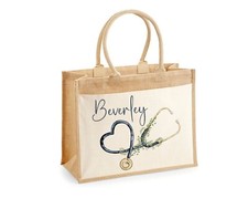 Personalised Nurse Jute Bag
