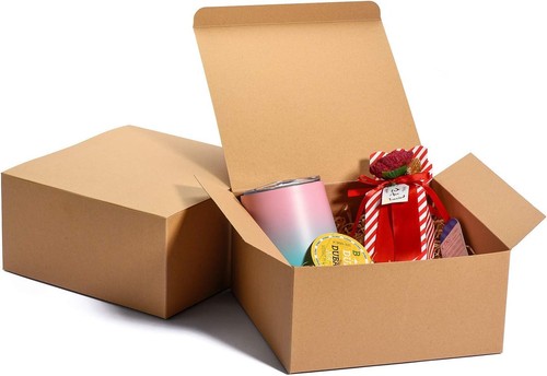 25pc brown lidded gift - gift, boxes