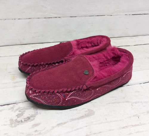 Moshulu burgundy red slippers - burgundy,