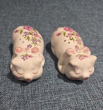 Two Vintage Avon Ceramic Pig