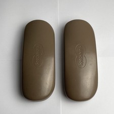 Specsavers Eyeglasses Case x2 Brown Cover Snap Shut Hard Holder Storage