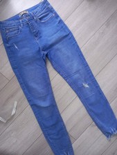 Ladies Primark Ripped High Waist Super Skinny Denim Stretch Jeans Trouser