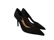 stradivarius Black Suede Court