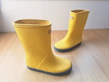 HUNTER Kids Yellow Wellington Wellies Boots Size KIDS UK 12
