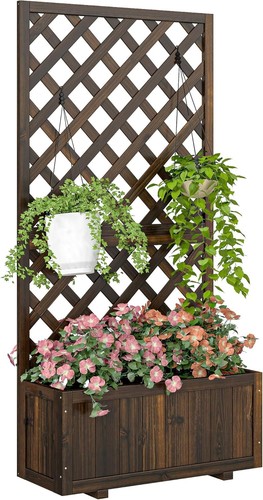 Trellis planter box raised - planter,
