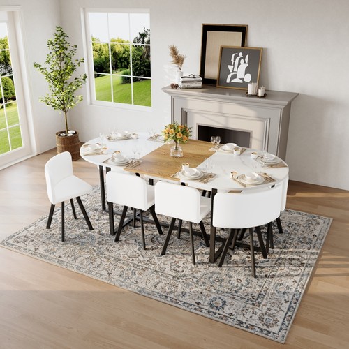 Piece oval dining table set - 9-piece,