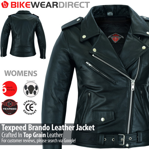 Womens leather brando biker - leather,