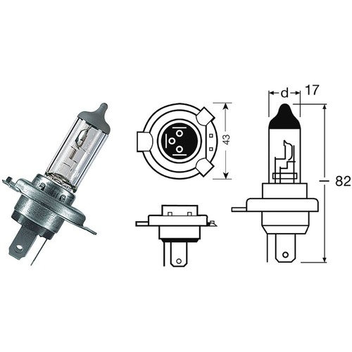 Osram 12v 55w bulb lamp - osram, h4