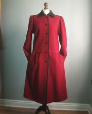 MANSFIELD VINTAGE WOOL COAT 12 80s 90s velvet collar puff sleeves princess retro