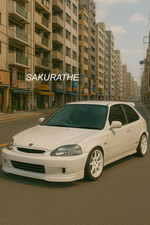 Honda civic ek9 super low JDM DRIFT  POSTER PRINT 13x19