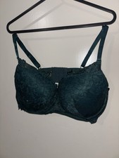 M&S Dark Green Lace Bra 38D