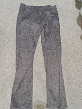 Death Kitty Black Leopard Pattern Trousers - 34 - Goth