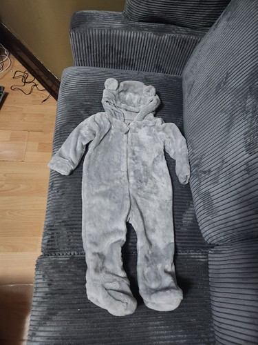 Grey faux fur baby - faux,