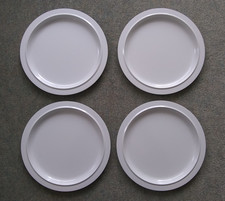 4 x White Melamine Dinner