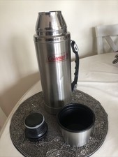 COLEMAN : 1 Litre Stainless Seel 1986 Vintage Hot / Cold Thermos Flask