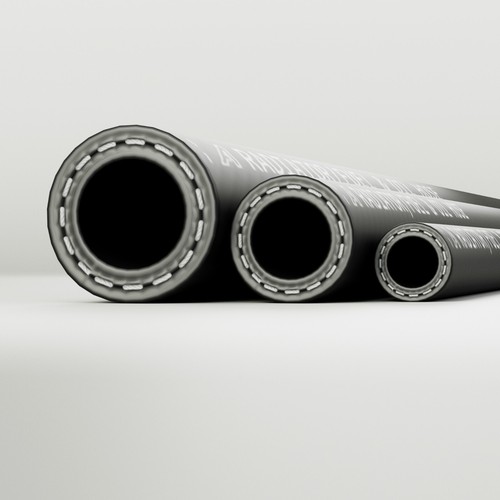 Black rubber vacuum hose - black,