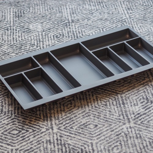Grey cutlery tray 900mm grass - grey,