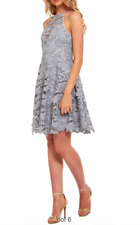 Keepsake the label grey lace skater dress size M