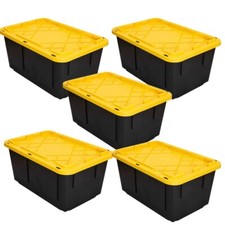 Storage Totes with Lids 5 PACK