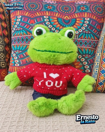 Pickle green frog plush i - frog,
