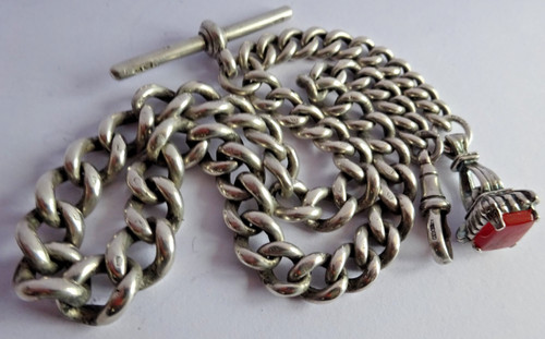 Solid silver chunky - , antique