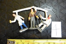 CORGI PAINTED GARAGE FIGURES 1/43 SCALE PETROL FILLER, MECHANIC & REPORTER