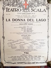 Opera poster Teatro alls Scala poster 1992 music by Rossini 