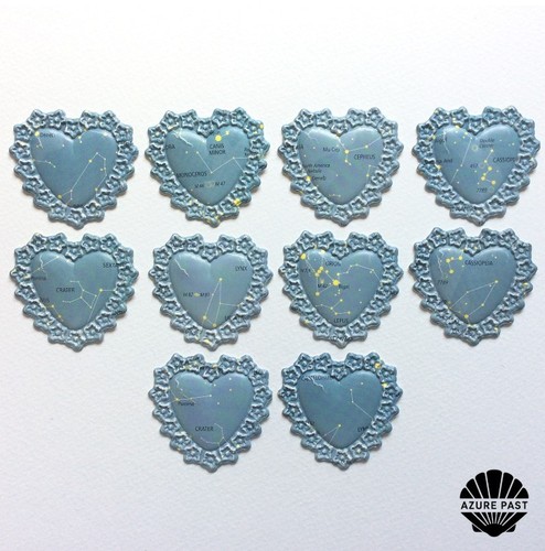 X10 embossed die cuts - die, heart