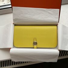 hermes dogon wallet in yellow and palladium hardware