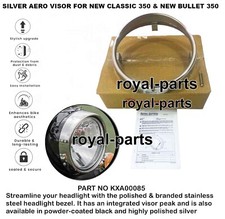 SILVER AERO VISOR FIT FOR ROYAL ENFIELD NEW CLASSIC 350 & NEW BULLET 350