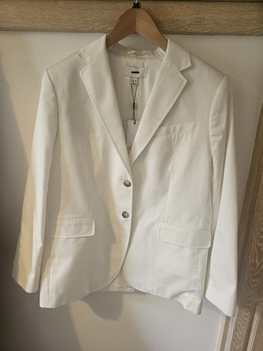 Reiss white cotton blazer - reiss,