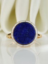 Antique 15ct yellow gold lapis - antique,
