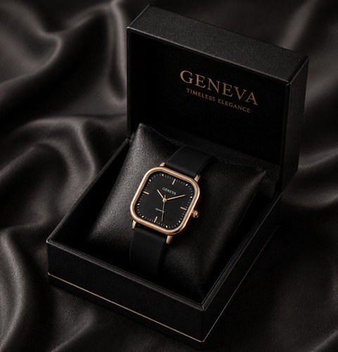 Ladies black rose gold - black,