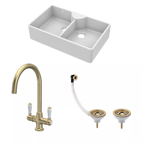 Traditional fireclay kitchen - fireclay,