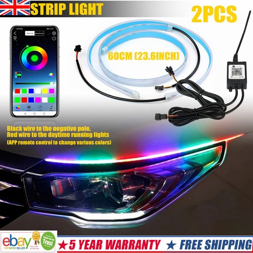 Car headlight 60cm app rgb - 2x,