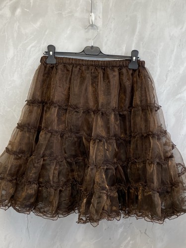 Burleska brown tiered ruffle - brown,