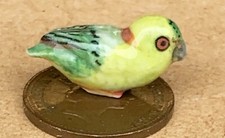 Dolls House Green And Yellow Ceramic Bird Miniature 1:12 Scale Garden J tumdee