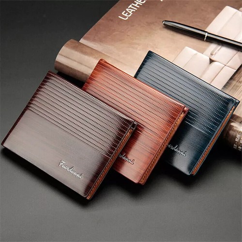 Mens leather designer wallet - leather,