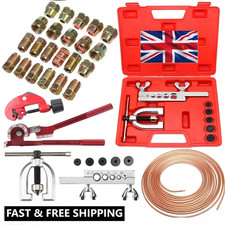 Brake Lines Repair Kit Copper Pipe Flaring Tool Cutter Bender 3/16" Unions Nuts