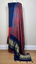 Blue Modal Silk Tie & Natural