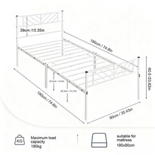 3/4.6/5FT Heavy Duty Bed Frame