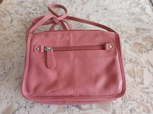 Hotter pink leather cross body - pink,
